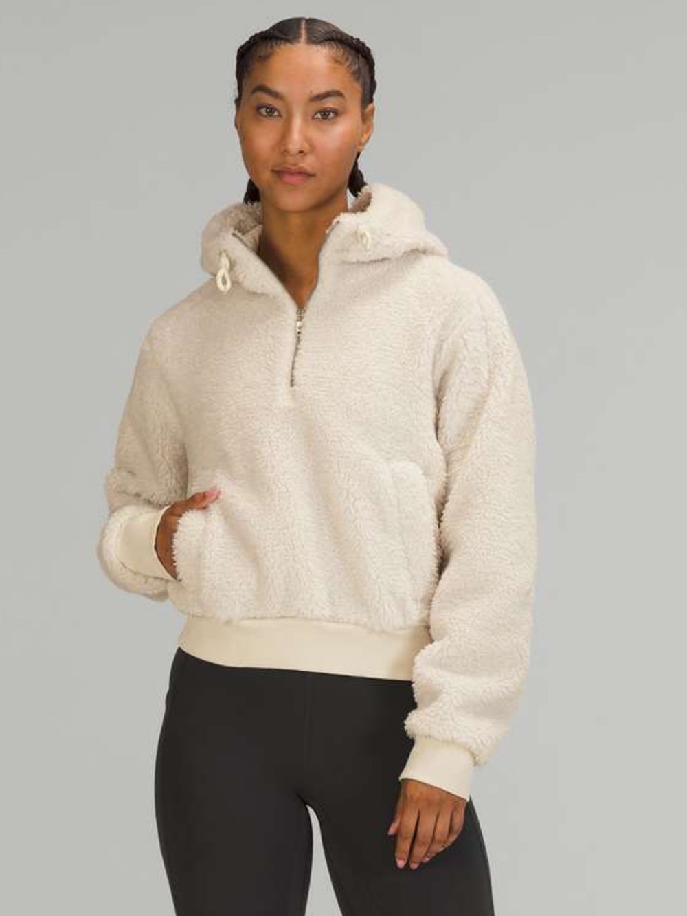 NWOT textured fleece half zip